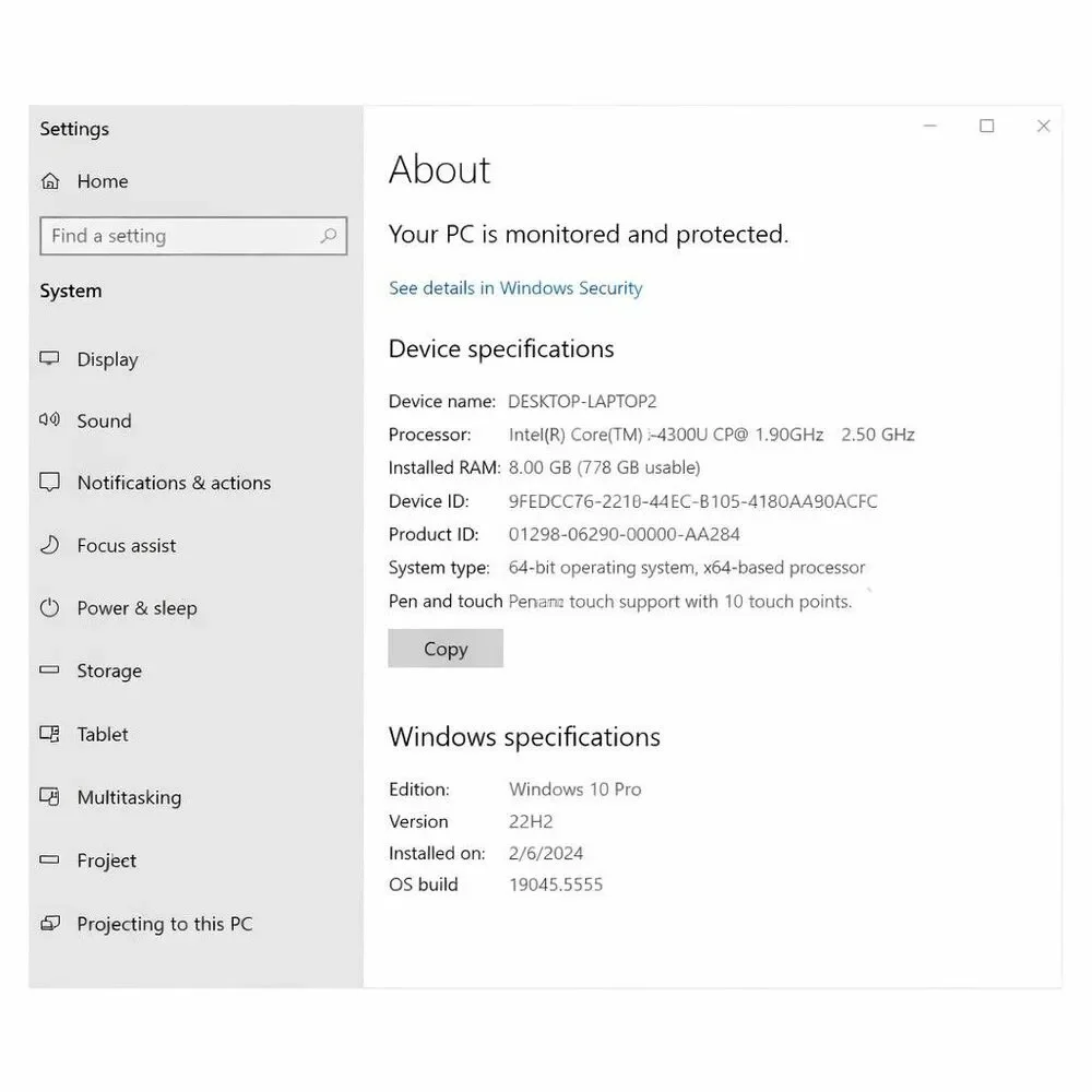 Microsoft Surface Pro 3 Tablet i5-4300U 2.40GHz 8GB RAM 256GB SSD Windows PC